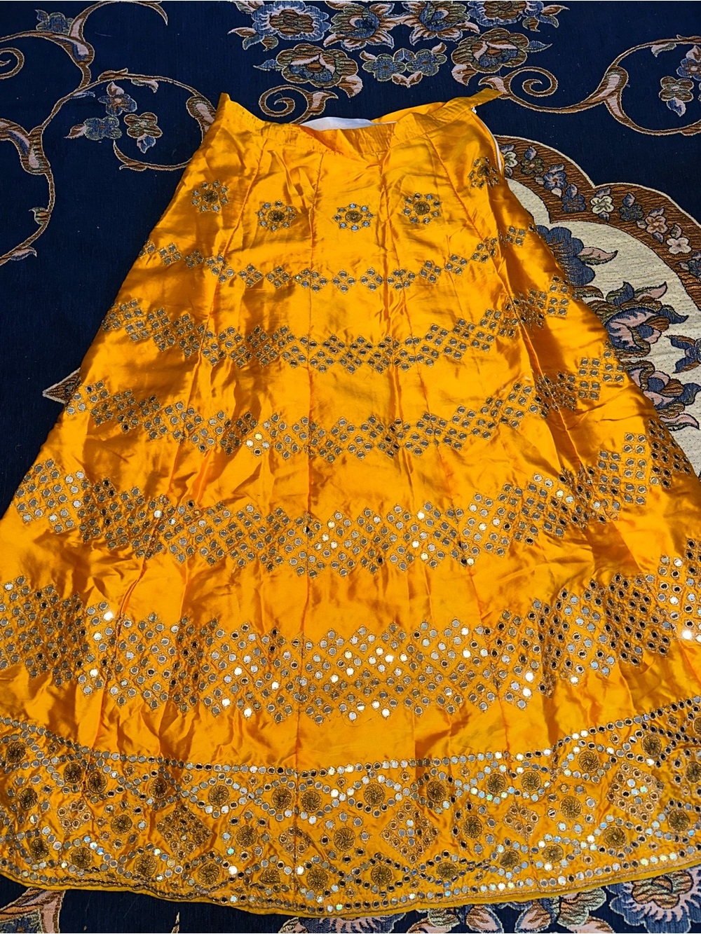 Yellow Lehnga with mirror work - OPEN TO ALL OFFERS